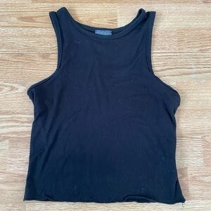 Olivia Rae Black Crop Tank Top Fitted Sleeveless